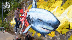 In 2017 haben internationale Street-Art-Künstler das Gelände am Unteren Werft künstlerisch gestaltet.Foto: Stadt Krefeld, Stadtmarketing, Samla