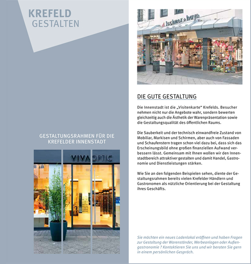 Gestaltungsleitfaden für die Krefelder Innenstadt